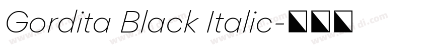 Gordita Black Italic字体转换